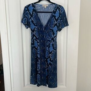 MICHAEL Michael Kors blue snake skin patterned dress